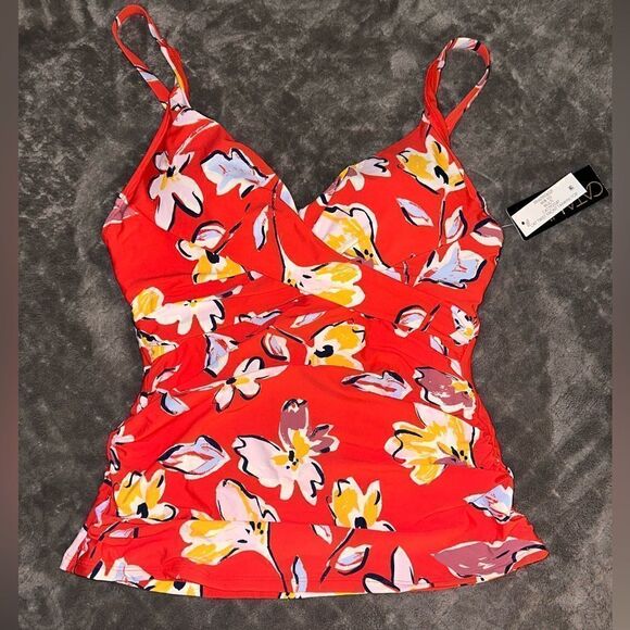 Catalina Twist Front Tankini Swim Top Size Medium - Picture 1 of 6